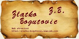 Zlatko Bogutović vizit kartica